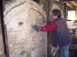 Alan Lacovetsky Mudding Up the Kiln