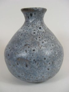 Lorenzen Vase, grey volcanic glaze. n.d.6.5x5.5 inches. 