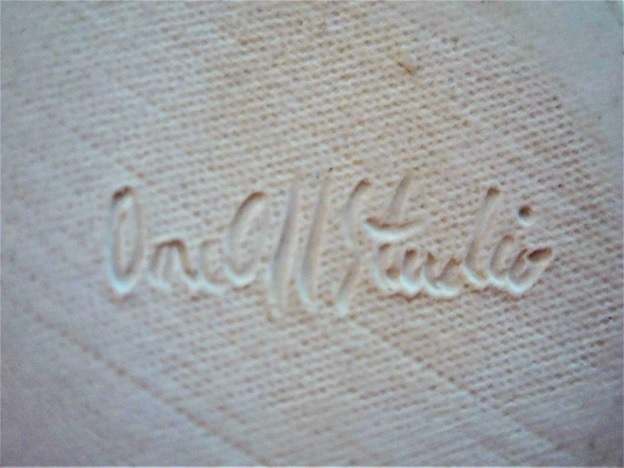 Carol Smeraldo c. 1984-87 engraved signature: One Off Studio for functional work.