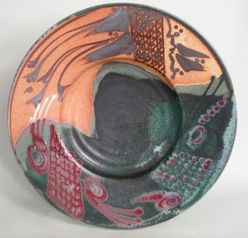 B'Oribe Plate, 2004. Porcelain With Multiple Glazes. Fired At Cone 10 In Reduction. Permission of the artist. Photo by Judi Dyelle