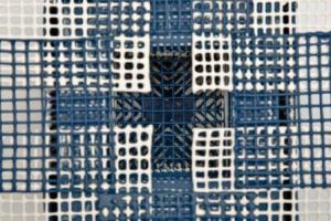 Detail, Blue Butterfly Box, 1991. Porcelain, plexi- tubing, (wire and beads as connectors). 13 x13 x 13 cm. Photo: Julien Beveridge