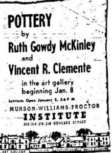 Utica Daily Press Exhibition Ad 1956