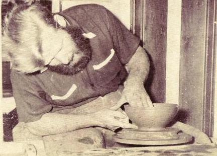 David Ross at his Wheel from "A Way with Clay" newsletter