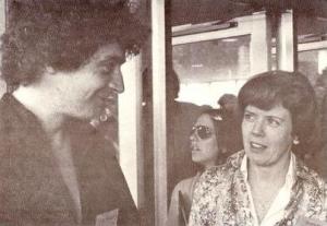 Ann and John delivering their audio visual presentation of Canadian Connections in Syracuse. 1980