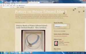 Pottery on Prince Edward Island Website