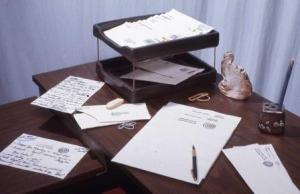 Ann Mortimer. From the Office of the President, 1972. Collection of the Burlington Art Centre. Donated by the Artist, 1997. 20.0 x 90.0 x 60.0, Porcelain, slip cast, altered, air brushed glazes, oxidation fired. 