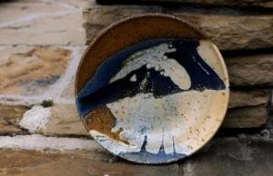 Ann Mortimer Salt fired plate, n.d.