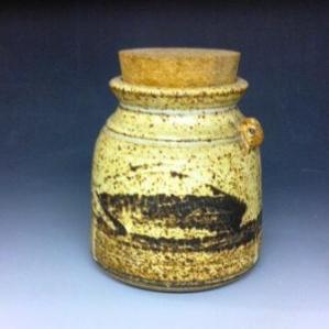 Connie Pike. Cork Stoppered Jar. c. 1978-81. Lavoy, AB.