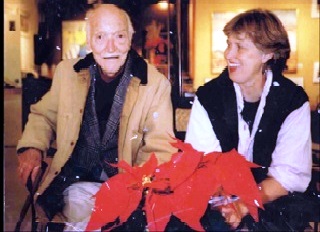 Connie Pike and mentor Stan Perrott at Art and Soul Gallery, High River, c.1998