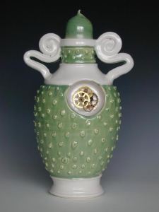 Brendan Tang. Cog Urn, Green, 2001
