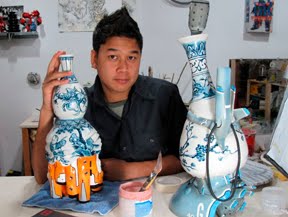 Brendan Tang In his studio, Nanaimo