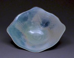 Judy Blake. Carved Rutile-glazed Bowl, 1996. 10.1 cm h x 35.6 cm w.