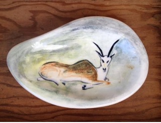 Jean Clarke Design, African Cave Drawing, c.1953-56. Coll.Laura Blodgett.