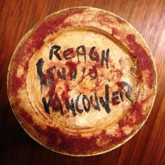 Clarke Signature: "Reagh Studio Vancouver." David Carlin Collection.