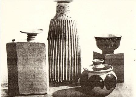Stan Clarke. Large Vase (in centre of grouping) 1961. Canadian Guild of Potters 1961 Cataalogue