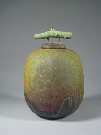 Tom Smith. Lidded Vessel With Patinated Stick, nd. gallery78.com.