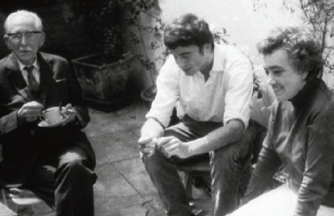 John Chalke with Bernard and Janet Leach c. 1967. Photo courtesy of artist.