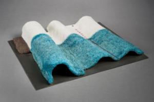 John Chalke. Landscape #4, 1973 oJohn Chalke. Landscape #4, 1973 or 1975. 26.5 x 32.3 x 5.8 cm. Egyptian paste self glazing clay. Collection of the Alberta Foundation for the Arts.r 1975. 26.5 x 32.3 x 5.8 cm. Egyptian paste self glazing clay. Collection of the Alberta Foundation for the Arts.