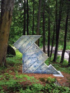 A-M Tremblay. L'île de glace. 1990, self supporting modules. Bétonique, stoneware, plastic bolts, 120 x140 x15 cm. Collection of the artist. photo: Eve K Tremblay. 