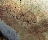 A-M Tremblay incised signature on betonique