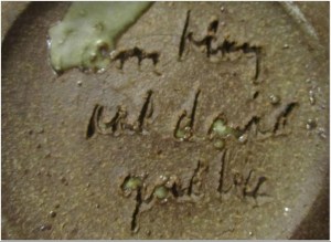 Tremblay incised signature "tremblay val david quebec". AntiquePromotion des Antiquités du Québec. Posted by collectoboce.