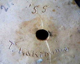 Kakinuma Signature. Incised T. Kakinuma '55