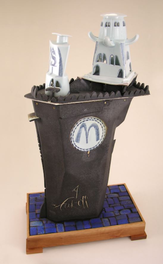 Harlan House. Ee-I-Ee-I-O.(Date. Slipcast and handbuilt?) 100cm high x 60cm long