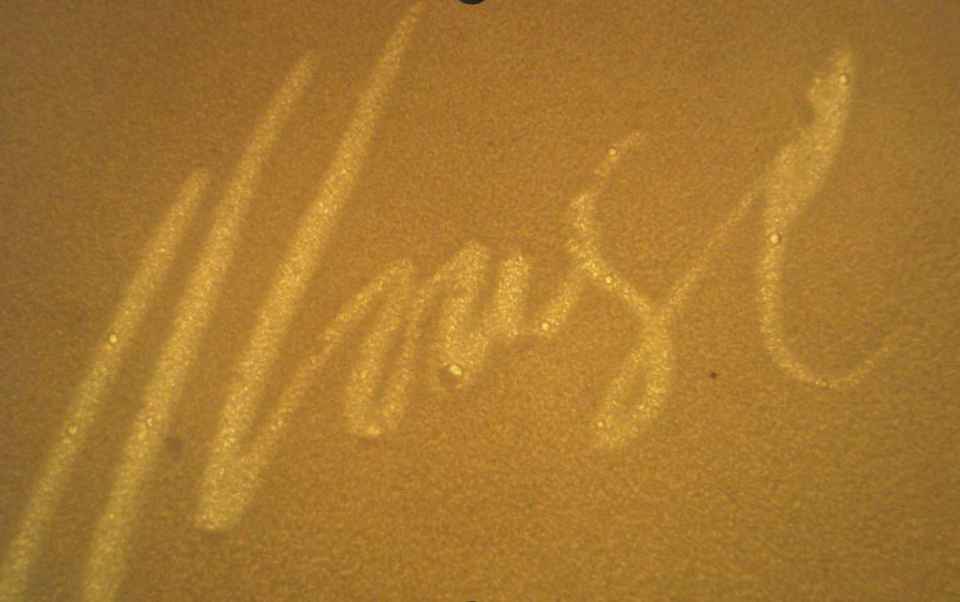 Harlan House signature engraved on translucent porcelain