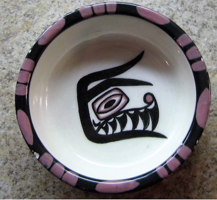 Lambert Potteries Dish. Houskana Dish, nd. 8.3 w x 2.5 d cm.