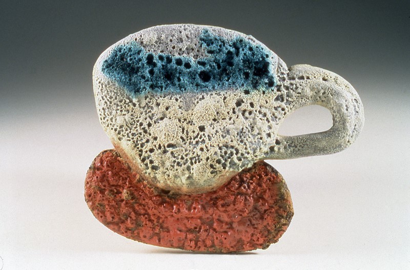 Barbara Tipton. 1999. “Recovered I (Caribe)", 14 cm high, multiglazed, multifired, 1999.