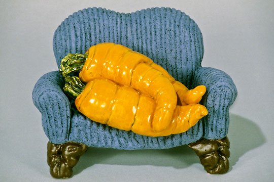 Victor Cicansky. The First Time. 1994. Clay, glaze. 19.1 x 30.5 x 19.1 cm.