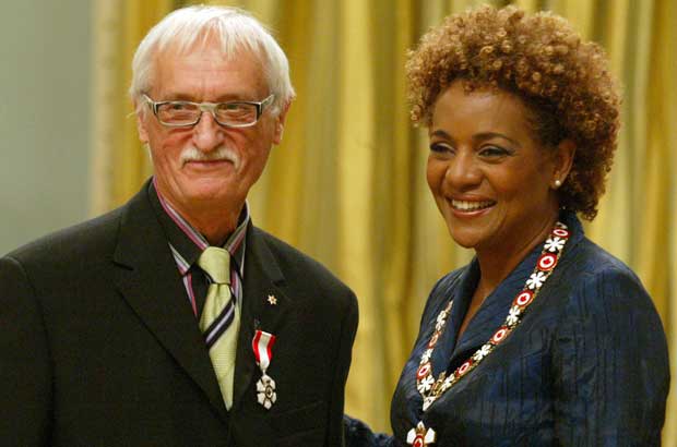 Victor Cicansky receiving the Order of Canada Member of the Order of Canada, May 25, 2009. from Governor General, Michaëlle Jean