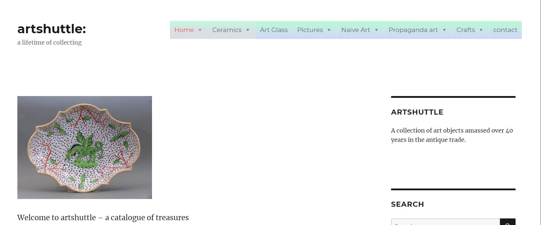 artshuttle.com home page