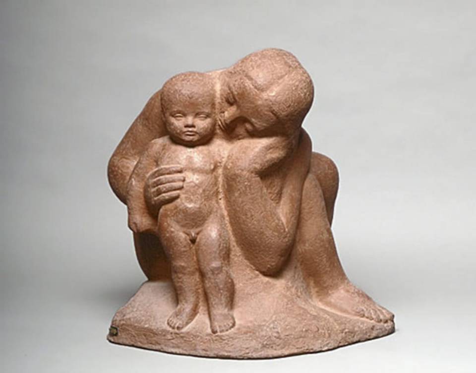 Pierre-Aimé Normandeau. 1953. Genitrix. Terracotta, 48 x 47.2 x 42 cm. Collection: Musée des beaux-arts de Montréal.