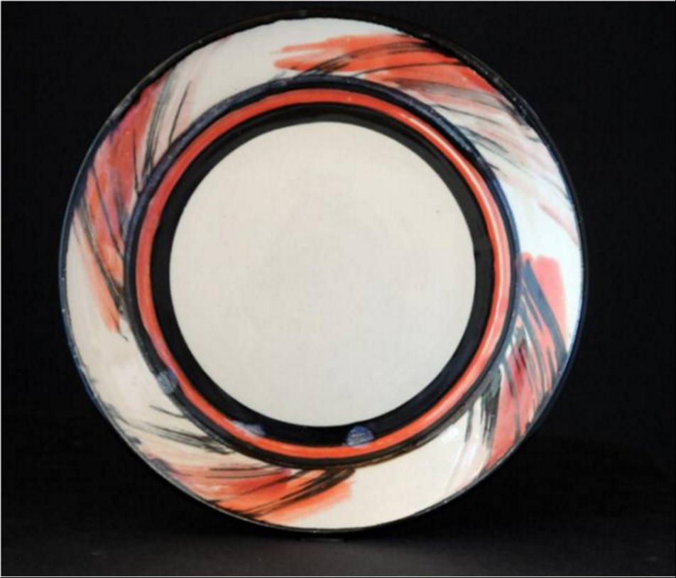 Peter Powning Porcelain Plate. 1999. 35.6 cm d., cone 6, Thrown porcelain.
