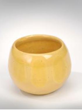 Donn Zver. 1966. First Bowl. Canary. Yellow glaze. Earthenware. 10.2 x 10.2 cm.
