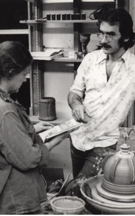 Donn Zver and Cynthia Bringle at Sheridan at Penland where he taught in 1975