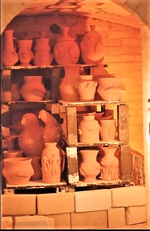 Part of the kiln set-up with pots. Agust 1971. Rankin Inlet (Pottery Workshop) George Swinton fonds (WAG) Prairie Prestige: How Western Canadian Artists Have Influenced Canadian Art Rankin Inlet, Nunavut