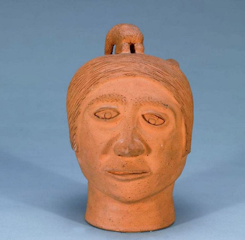 Robert Tatty ( 1927-2009). Hunter’s Thoughts. Ceramic. 14 w x 26.7 h. Signed in syllabics and disc number. Photo: artpriceindex