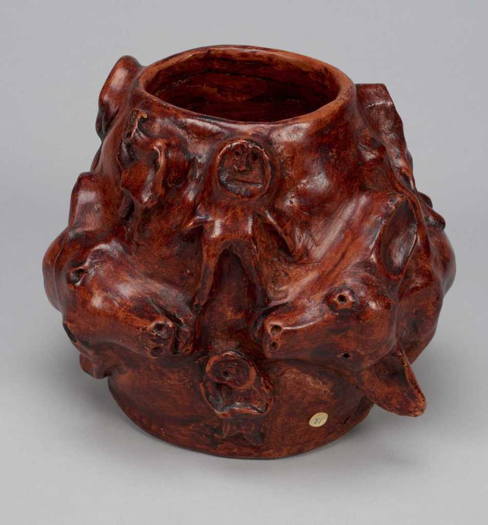 John Kavik. nd. Jar, Composition Of People With Animals. Collection: Museum of Canadian History. Object Number IV-C-5681