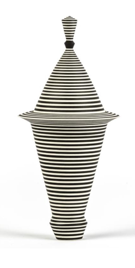 Description c. 1988. Signed. Dimensions Ht. 8" Dia. 3 3/4" Artist or Maker Roseline Delisle Condition Report Two minor flecks to underside of rim. Provenance Garth Clark Gallery. Estate of Annette McGuire Cravens, Buffalo, NY.